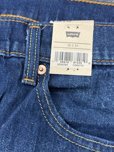 Levi's 505 Regular Jeans In Blue Size 36W/34L - Picture 6 of 11