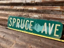 6" x 24" Authentic Used STREET ROAD TRAFFIC SIGN "SPRUCE AVE"