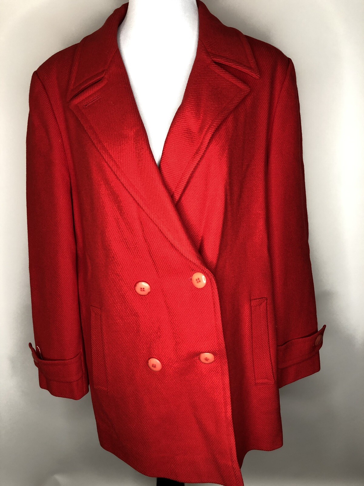 1950s Pendleton Wool Double Breasted Crop Red VTG… - image 1