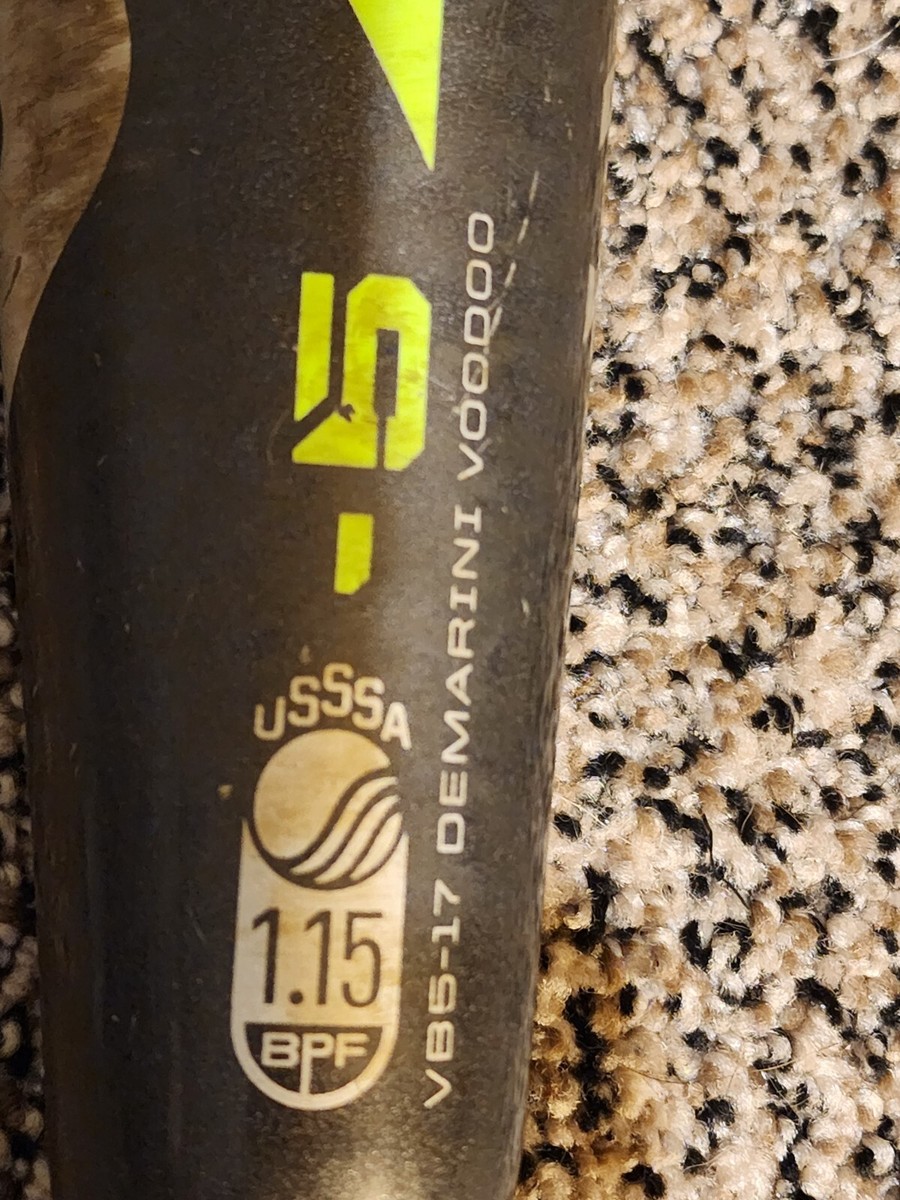 Batte Baseball DeMarini VooDoo 2017 – 31/22 Oz, équilibrée, 2 5/8, USSSA – Verte, Jeune
