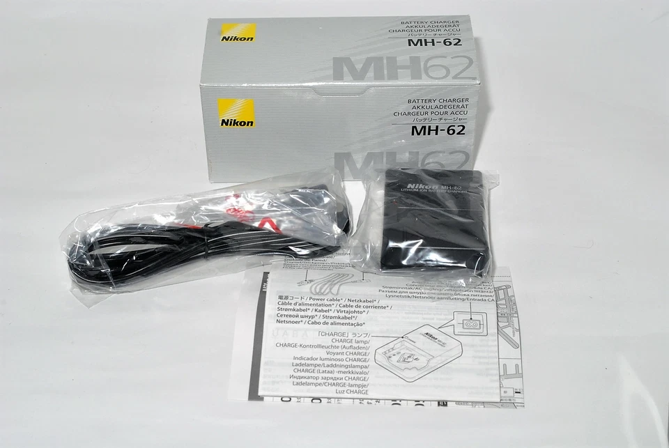 Cargador de batería Nikon MH-62 para EN-EL8 - Coolpix S50, 51, 52, P1, etc de Japón Foto 4 de 4