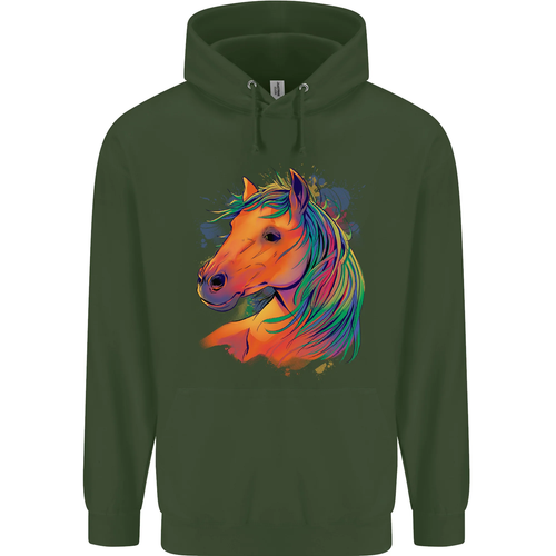 Horse Head Equestrian Childrens Kids Hoodie - Picture 51 of 88