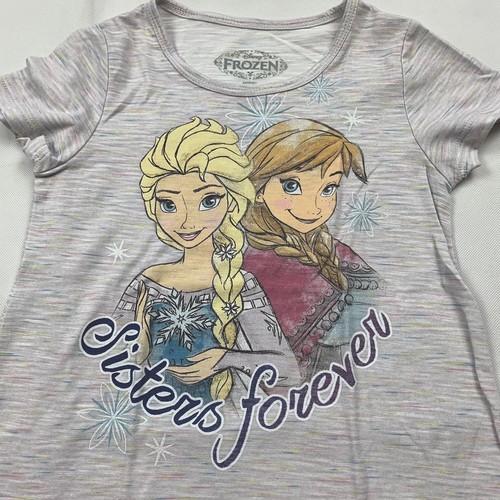 disney frozen girls S/M Elsa Anna sleepwear set top and legging light and dark - Picture 2 of 4