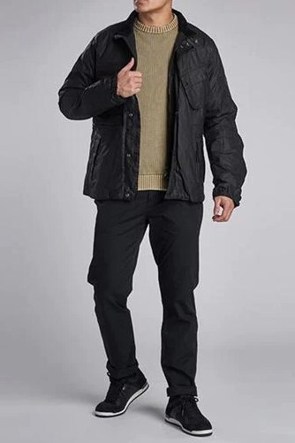 BARBOUR International  AUDIO WAX JACKET, BLACK, SMALL, RRP:£429! BNWT image 5