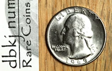 1969 D Washington Quarter 25¢ - BU - Brilliant Uncirculated