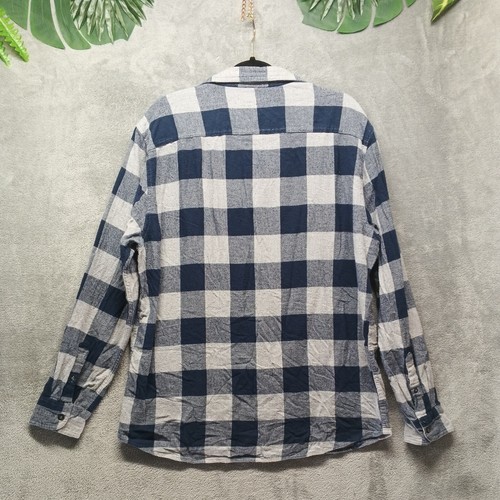 Sonoma Men Flannel Shirt LARGE Fall Winter Button-Up Pocket Casual Check - Picture 9 of 11