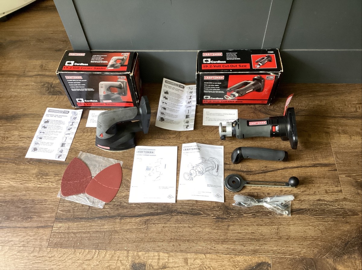 NEW Craftsman Volt Cordless Cut Out Saw 11582 USED Corner Sander  11570