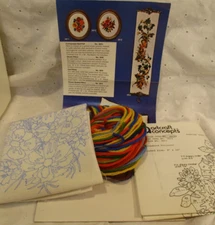 VINTAGE 1978 Artcraft Concepts Vintage Embroidery Kit ~ Marigolds 3811