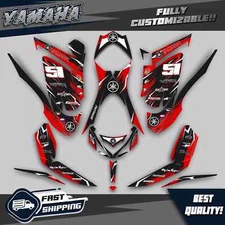 Custom RED Graphics Kit for Yamaha Raptor 700 SE 2019 – Dark Red Frame Match