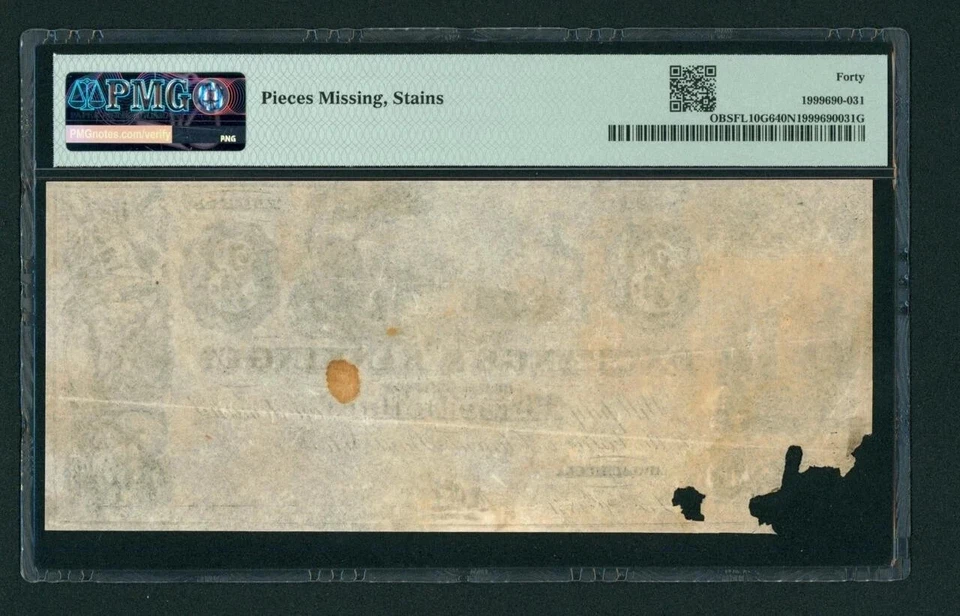 $3 1841 Exchange & Banking Co. of Apalachicola (REMAINDER) (( PMG - 40 NET )) - Image 2 of 3
