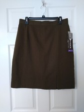 Sag Harbor Women's Above the Knee Skirt   Size 16  Olive  New  T015K 