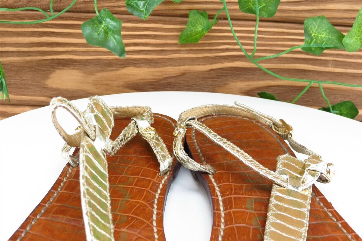 Sam Edelman Sz 10 M Gold Thong Synthetic Women Sandals Gigi | eBay