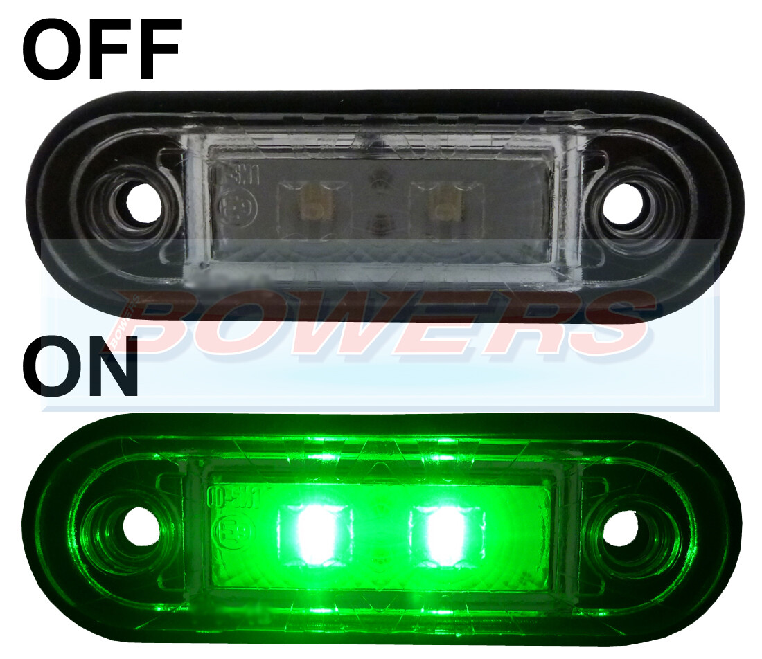 Luci Laterali Verdi 12V LED Per Camion Autobus Furgone Camper Auto SUV Cabina 8x - Foto 4