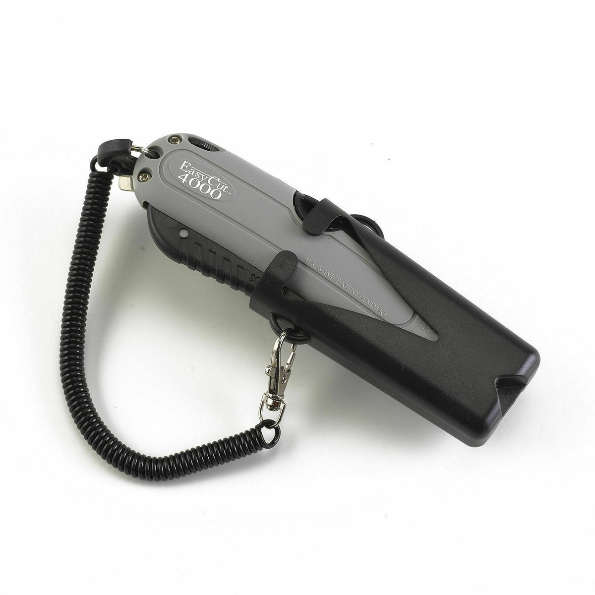 Easy Box Cutter 4000 Gray - 81 Blades Included, Retractable Utility Knife For Cardboard