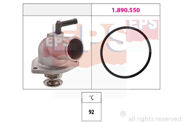 EPS Thermostat KüHlmittel 92°C FüR Opel Astra G CC Meriva Zafira A 1.880.174-image