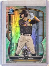 2023 Bowman Chrome Prospects Samuel Zavala Lunar Glow Refractor #BCP-75 Padres