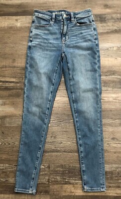 American Eagle Womens 2 Super High Rise Jegging Blue Jeans New without Tags