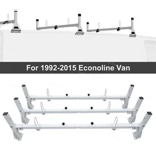 Fits Ford Econoline Van 3 bar 1992-2015 Ladder Roof Racks Steel White New Rack