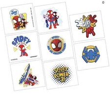 NEW 8 pc MARVEL SPIDERMAN SPIDEY AMAZING FRIENDS temporary tattoos party favor