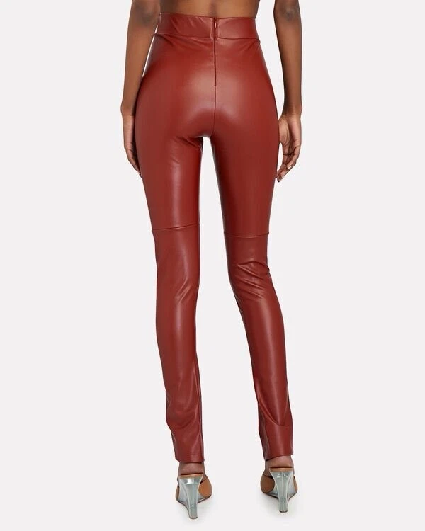 NWT ALIX NYC Carlisle High Waisted Faux Leather Pants in Paprika $245 size S - Image 4 of 4