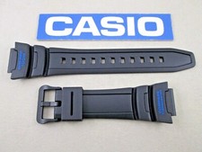 Genuine Casio Twin Sensor watch band black resin rubber SGW-500H SGW-500H-2