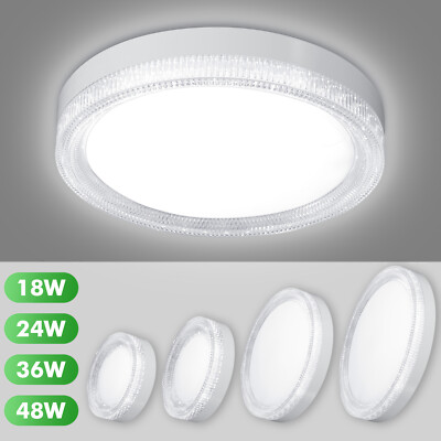 Crystal LED Ceiling Down Light Ultra Thin Flush Mount Kitchen Lamp Home Fixture