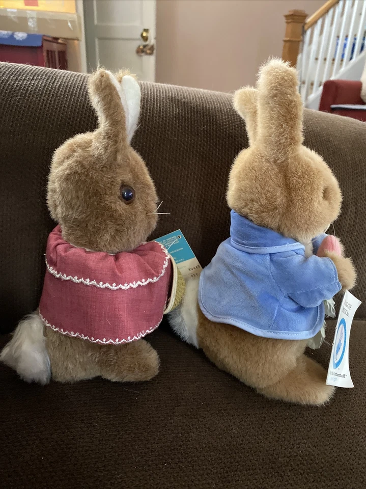 Peluche de colección EDEN Beatrix Potter Peter Cottontail/Flopsy Rabbit usado en excelente estado 13" Foto 4 de 4