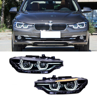 Paar für BMW 3er F30 12-16 Scheinwerfer Montage HI/Xenon Beam Projektor LED DRL