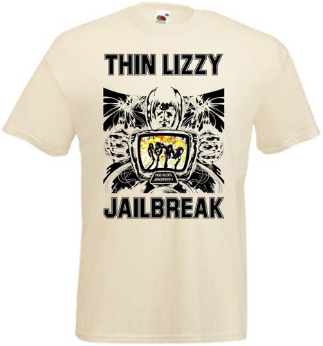 Thin Lizzy - Jailbreak v8 T-shirt hard rock white zinc grey all sizes S-5XL - 第 5/11 張圖片
