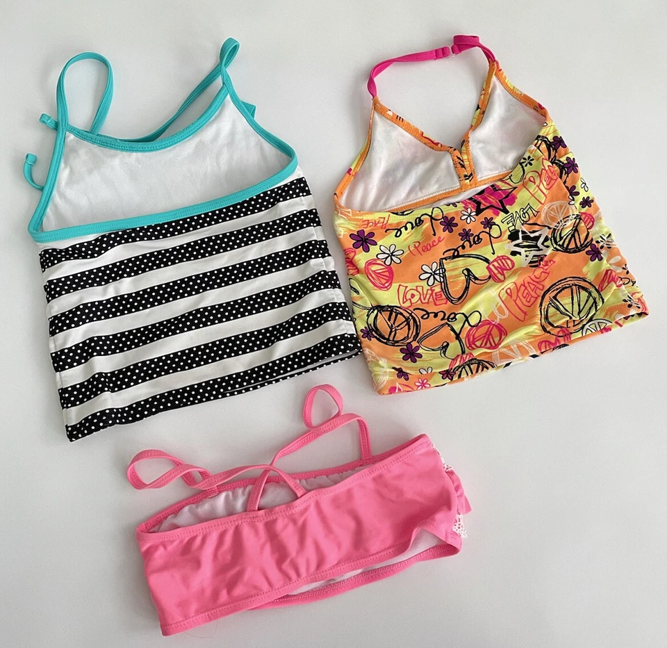 Conjunto de 3 Tankini de Natación Xhilaration J. Caqui 4-6x Multicolor Foto 3 de 3
