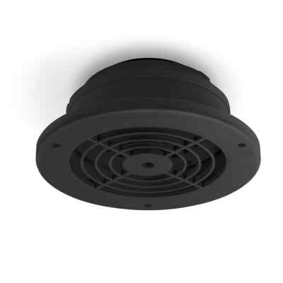 Black SEVBLKX 4'', 5'', 6'' Soffit Exhaust Vent for Bathroom and Kitchen Fan