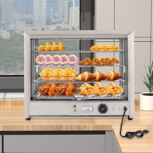 800W Food Display Warmer Showcase Countertop Hot Food Warmer Display Cabinet NEW