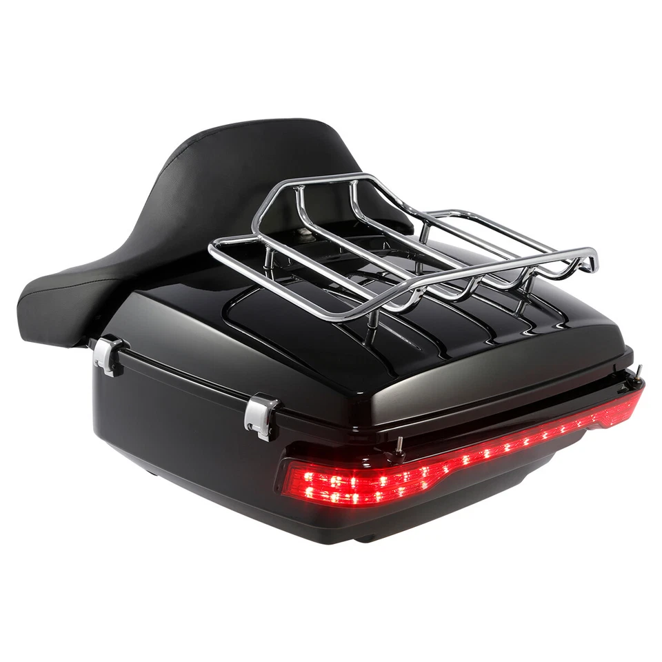 King Trunk W/ LED Brake Tail Light Fit For Harley Touring Electra Glide 14-25 24 - Image 3 of 4