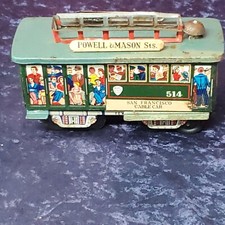 Powell  Mason Sts. 514 San Francisco Cable Car Friction Tin Toy Train Trolley