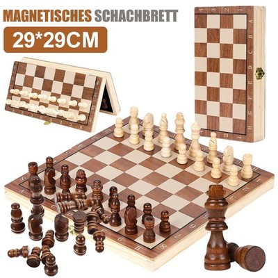 Schach Sehr schönes magnetisches Schachspiel aus Holz CHESS MAGNETIC 29 x 29 cm