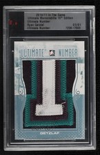 2010-11 ITG Ultimate Memorabilia 10th Edition Number 1/1 Ryan Getzlaf 4f5