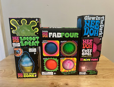 NeeDoh Lot 6 Sploot Splat Fab Four Glow Dark Fuzz Ball Nice Cube Cream Cones