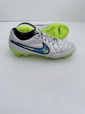 Nike Tiempo Legend FG White Leather Football Cleats Boots US8 UK7 EUR41