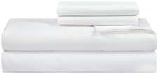 Royale Linens 300 Thread Count 100 Long Staple Combed Cotton Stripe Sheet Se...