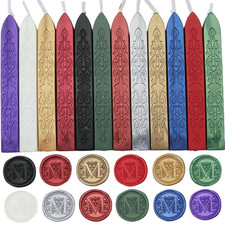 12Pcs Wax Sealing Sticks with Wicks, Assorted Colors Wax Seal Sticks Great