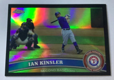 Ian Kinsler D 100 - 2011 Topps Chrome Black Refractor Sp 18 Texas Rangers