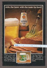 Vintage 1982 NATURAL LIGHT BEER Magazi AD~GET Your IRISH UP St. Patricks Day MUG