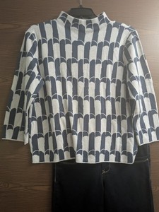 SIZE L ANN TAYLOR Multi-Colored 3/4 Sleeve Sweater INVPV4662