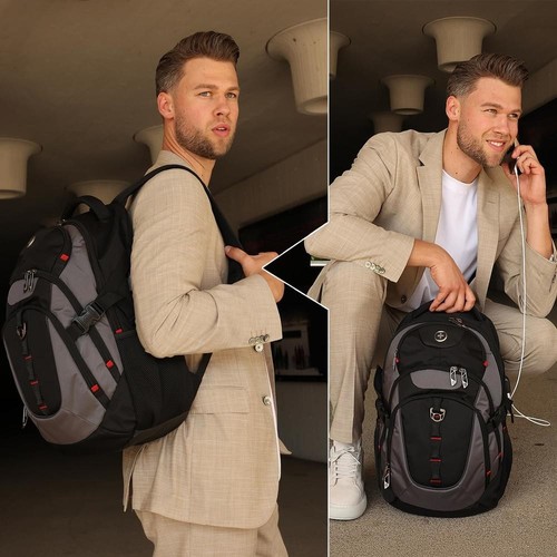 Swissdigital Design Business Laptop Backpack with Smart USB Charging Port NWT - 第 5/13 張圖片