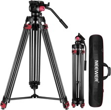 79"/200cm Video Tripod,Camera Tripod Stand with 360 Fluid Drag Head