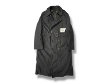 Defense Logistics Agency Vintage Black Trench Coat 42L Military Jacket