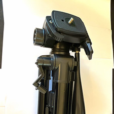Foldable Camera Tripod w/ Pan/Tilt Head  Mounting Plate Universal Fit
