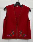 Vintage Traditional 1950s Hungarian Embroidered Felt Wool Vest — photo 4