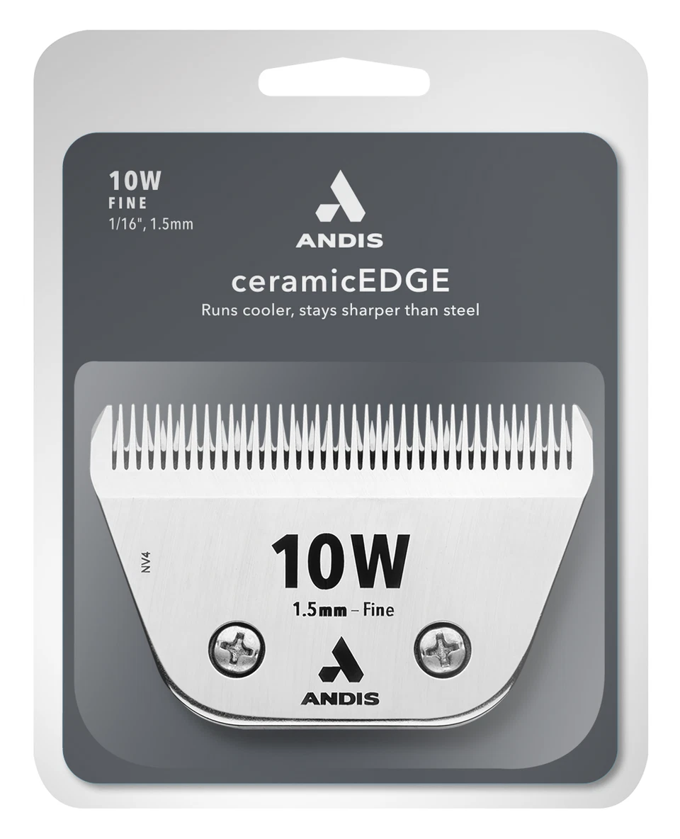 Andis CeramicEdge 10W WIDE BLADE*Fit AGC,Oster A5,Wahl KM Clippers*Pet Grooming