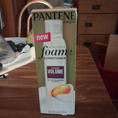 Pantene Pro V In The Shower Foam Conditioner SHEER VOLUME 6 oz NEW 0% Weight